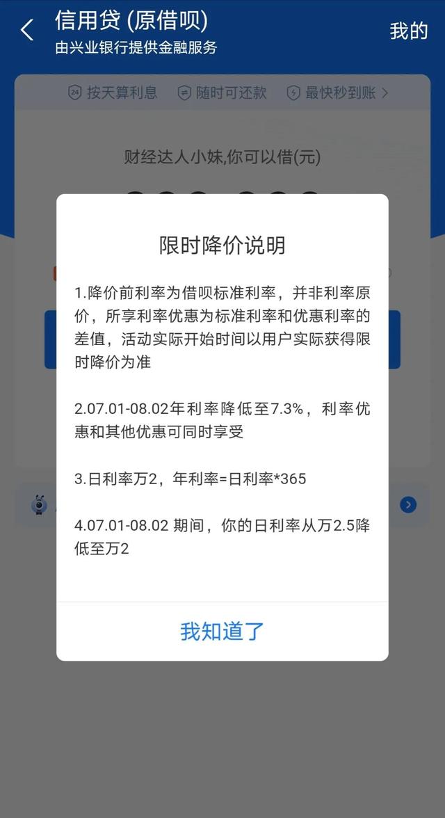 借呗利率是多少，借呗最低利率是多少（花呗额度越来越高）