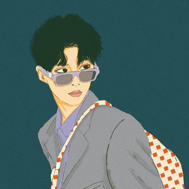 文艺范超帅男头，微信头像，文艺范超帅男头（简单好看的男生插画头像）