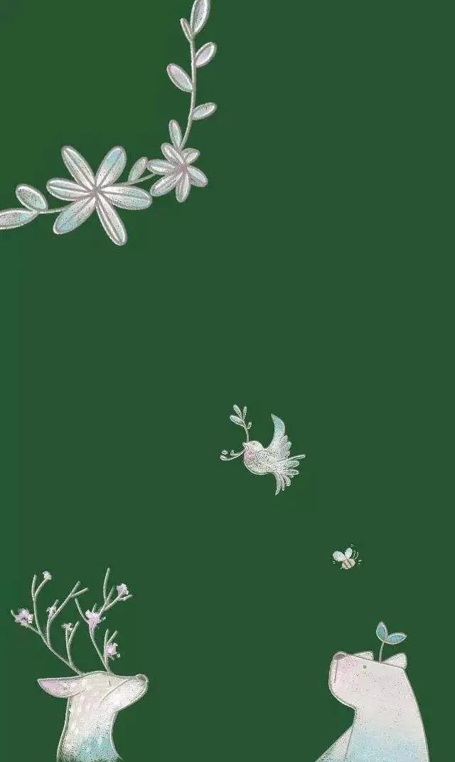 一,干净的手机壁纸|绿色护眼超可爱