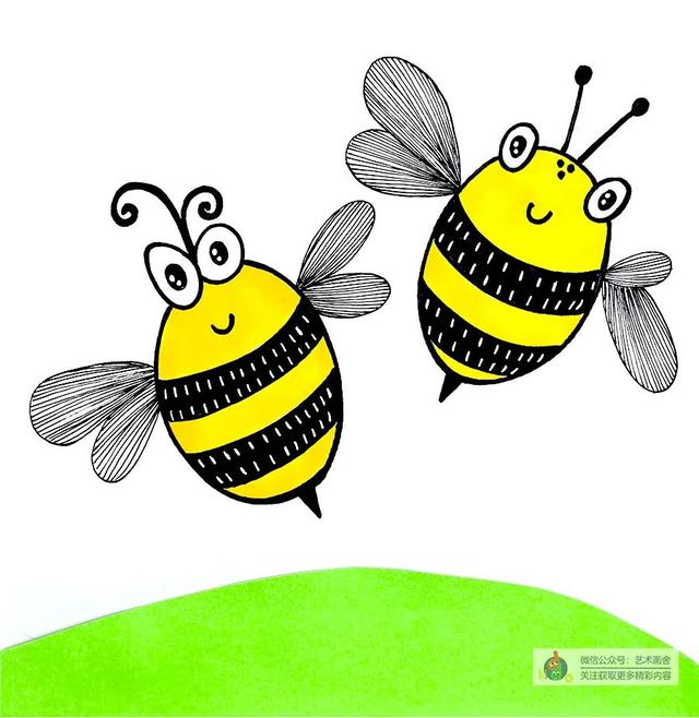 小蜜蜂怎么画 简单画小蜜蜂教程,小蜜蜂怎么画(综合创意——嗡嗡嗡)