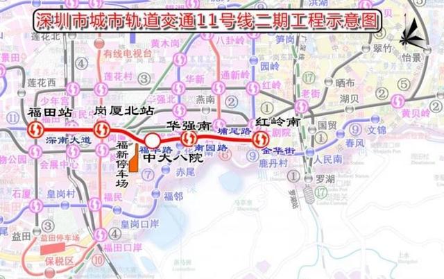 黄贝岭地铁二号线赤湾方向，2022年7月最新最全深圳地铁已开通和在建线路资讯