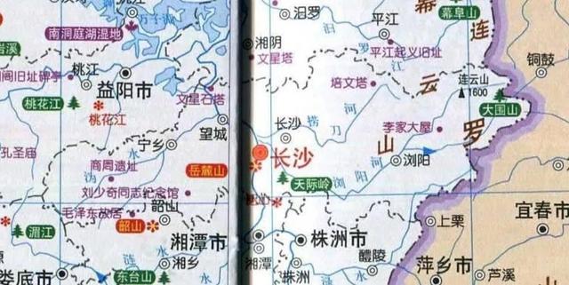 湖南省地图高清版大图，湖南省公路地图高清版大图（中国旅游地图揽胜-湖南长沙）