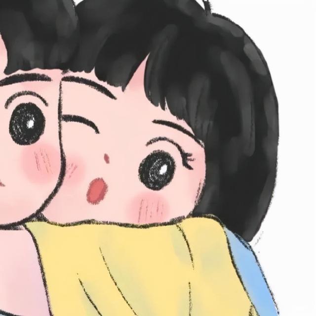 情头漫画 情侣，情侣头像丨一对两张漫画情头微信（插画风漫画风情侣头像）