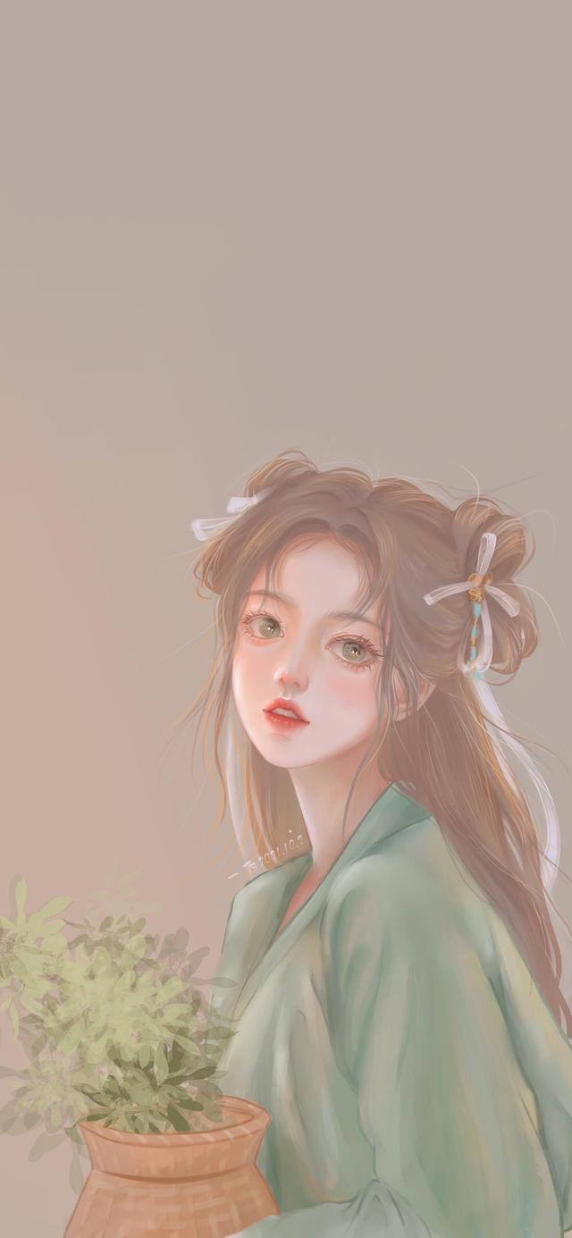 古风美女手绘插画，古风美女手绘插画图片（若有诗书藏于心）