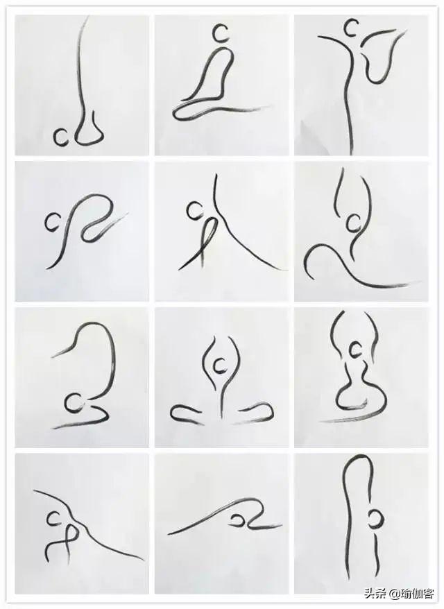 瑜伽小人图(瑜伽十二式小人图)