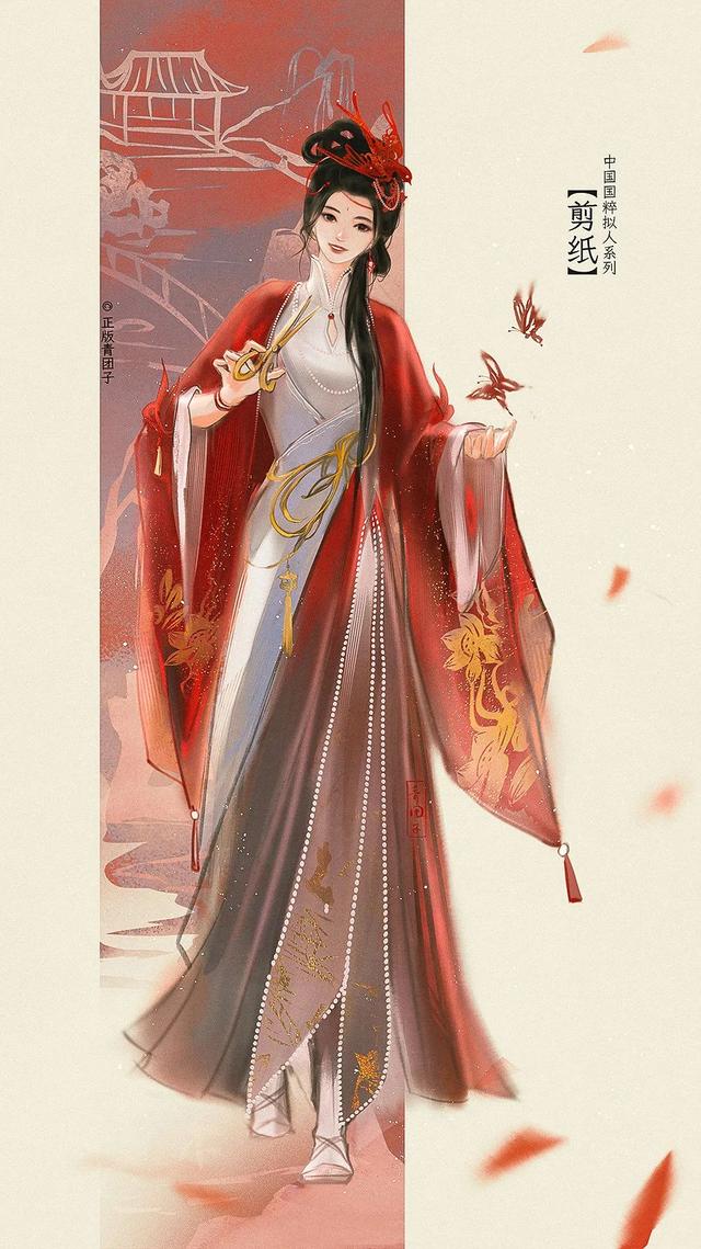 古风画手绘简单，古风简笔画怎么画（18张古风的国粹拟人合集）