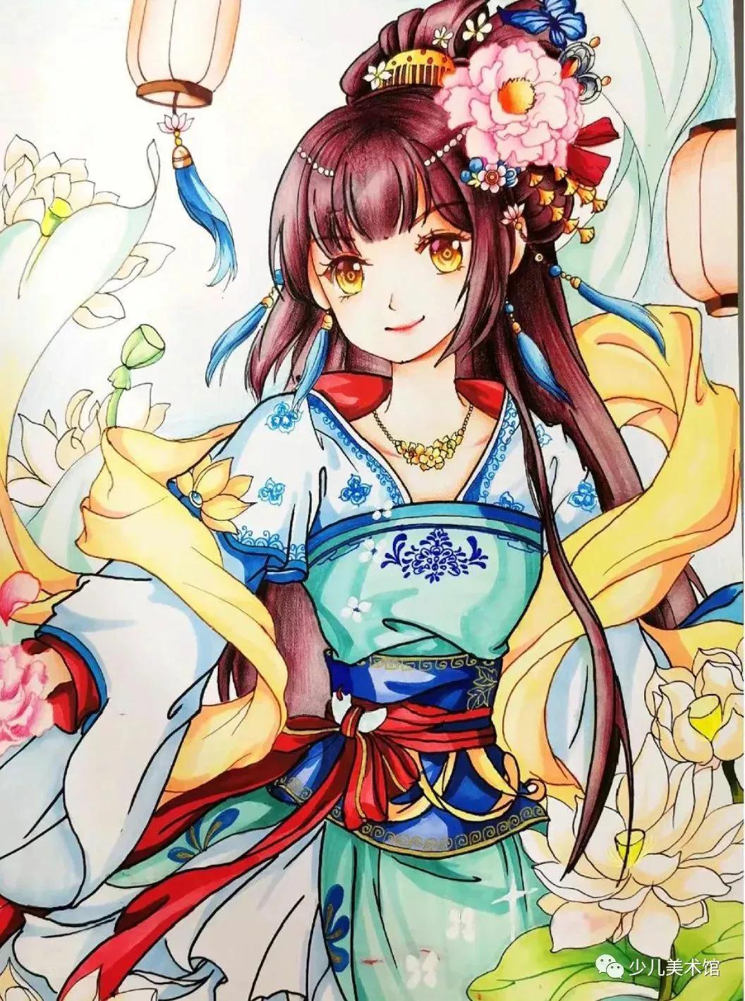 二次元人物简笔画(画动漫人物全身教程)