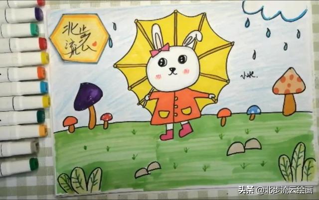 怎么画兔子，怎么画兔子女孩（儿童画教程：小兔子）