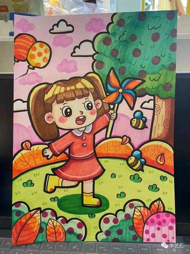 一些好看的儿童画适合小学生的，精选51张少儿美术素材范画