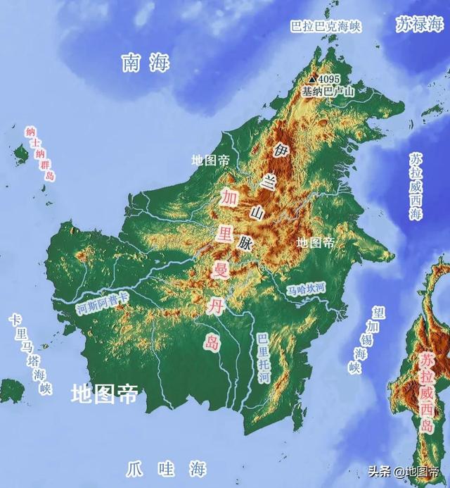 加里曼丹岛地图，明朝永乐大帝时期的地图（为何从爪哇岛迁到加里曼丹岛）