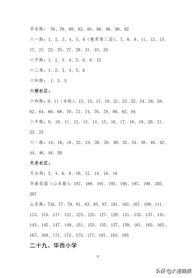 2022年大连甘井子区各所中学指标，甘井子区中小学学区划分