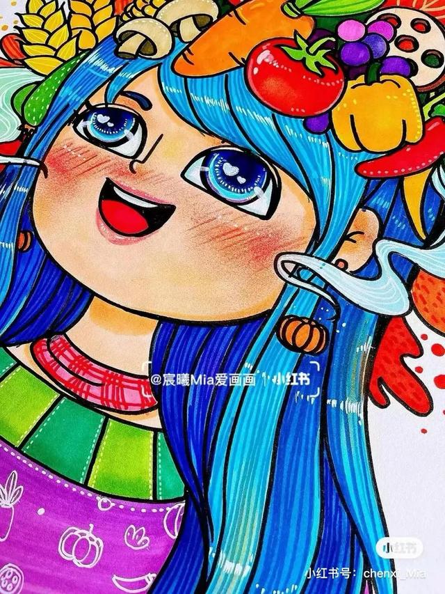 秋天最简单的画，简单秋天的简笔画方法（50张马克笔色彩丰富的秋天主题装饰画）