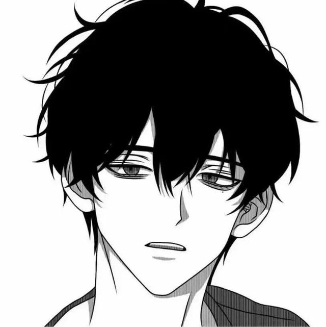 黑白日系情侣头像，日系黑白情头微信（超好看的动漫情侣黑白头像）