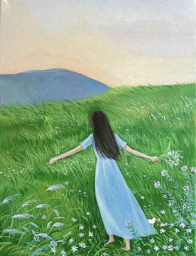 图画头像图片大全，经典绘画女生头像微信（温柔治愈女生插画头像）
