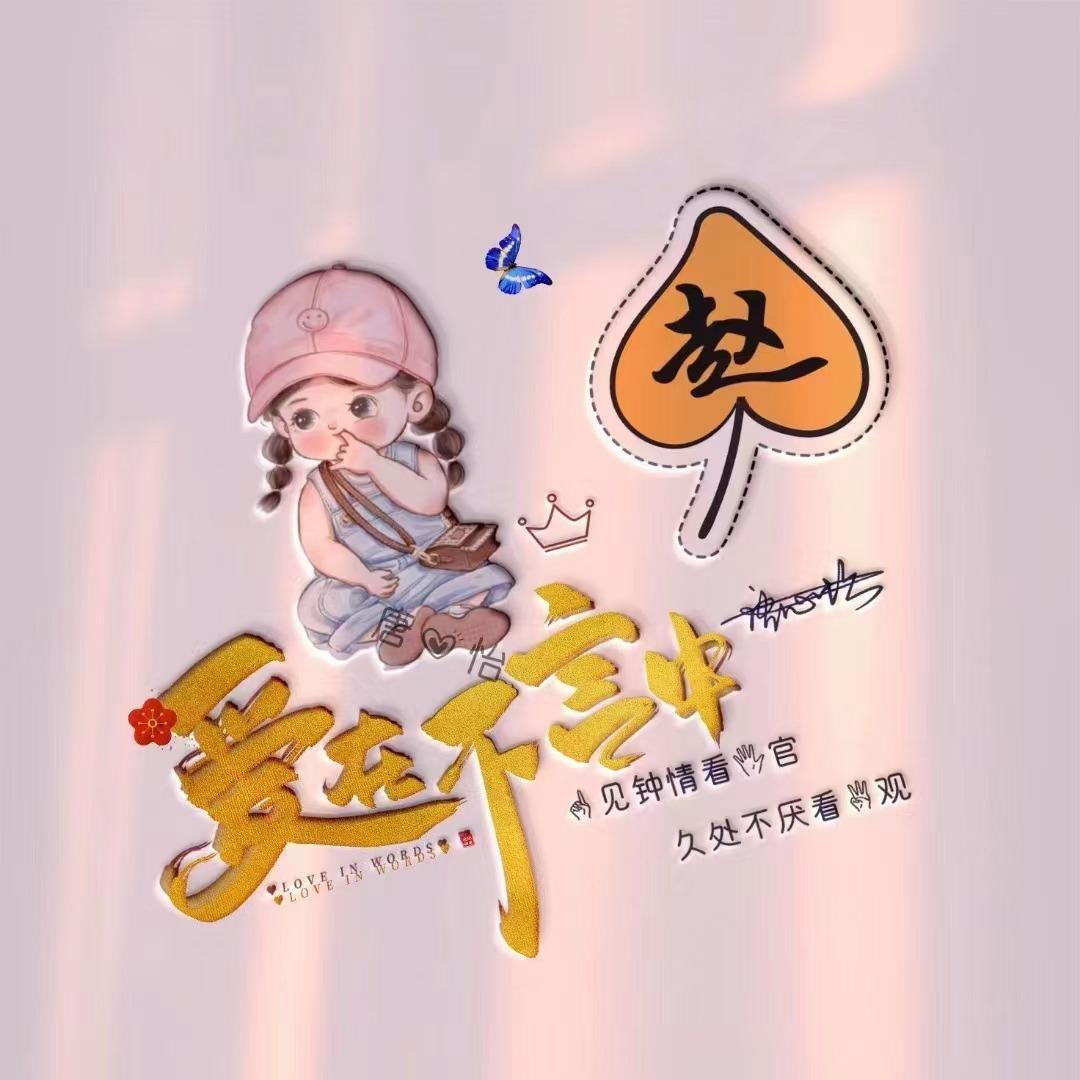 微信头像,姓氏锁屏,36张情侣可爱艺术签名头像,有你的名字吗?