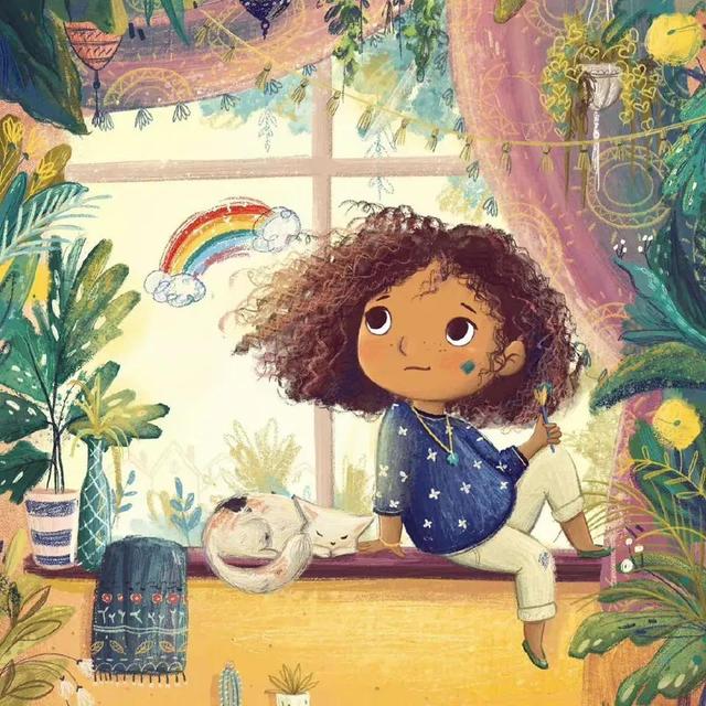 暖色治愈系插画图片      你和我的时光，暖色调治愈系图片（治愈系小插画、快给你的宝贝看看）