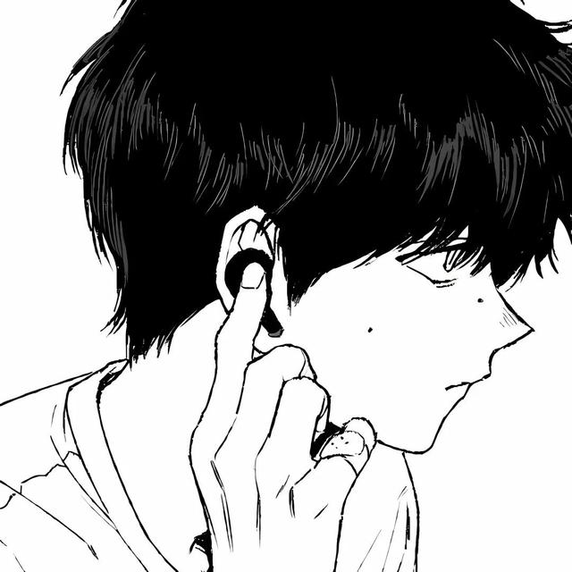 黑白动漫头像男，黑白动漫男头微信（黑白动漫头像）