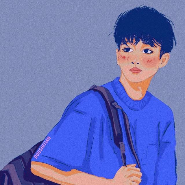 文艺范超帅男头，微信头像，文艺范超帅男头（简单好看的男生插画头像）