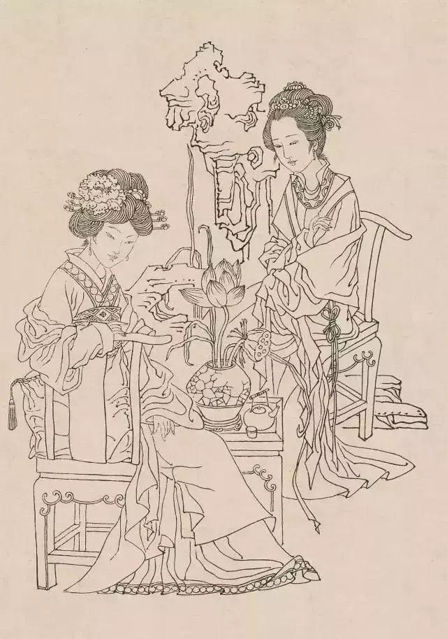 中国古代人物画，中国名画人物作品（中国古代人物白描画120幅欣赏）