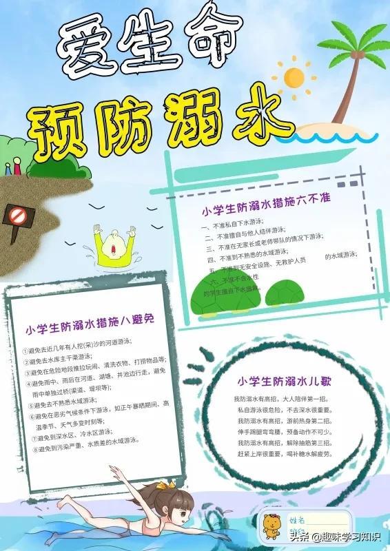 画一张最简单的防溺水手抄报，简单防溺水手抄报怎么画（防溺水安全教育小报大全）
