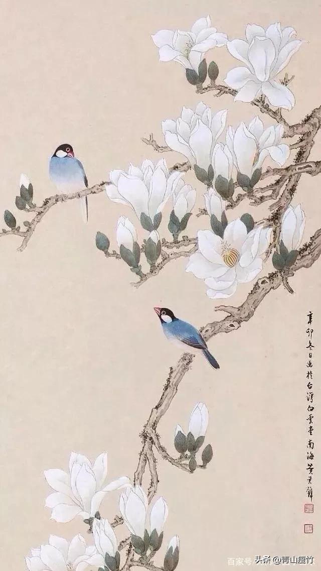 花鸟画作品欣赏，立体横幅小写意花鸟画100幅（精品花鸟画30幅，欣赏）