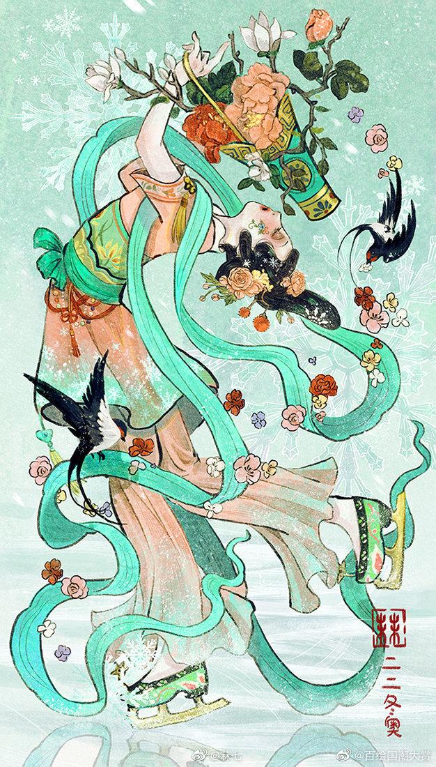 可爱绿色系治愈系插画背景图，微信头像，可爱绿色系治愈系插画背景图|可爱治愈的生活（幸得识卿桃花面）