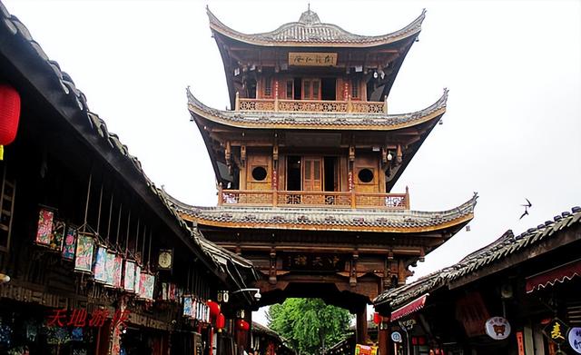 阆中古城景点地图高清版大图，初识中国风水宝地阆中古城