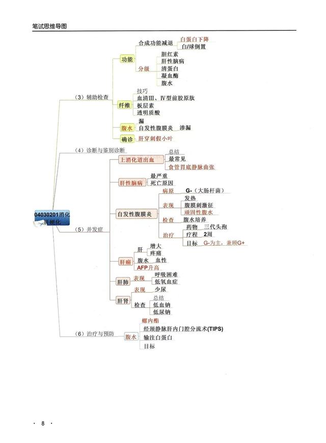 消化系统思维导图，人体消化系统部分知识的思维导图（临床专业消化系统——思维导图）