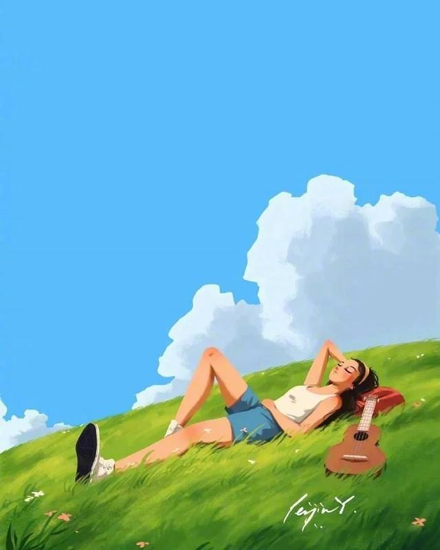 图画头像图片大全，经典绘画女生头像微信（温柔治愈女生插画头像）