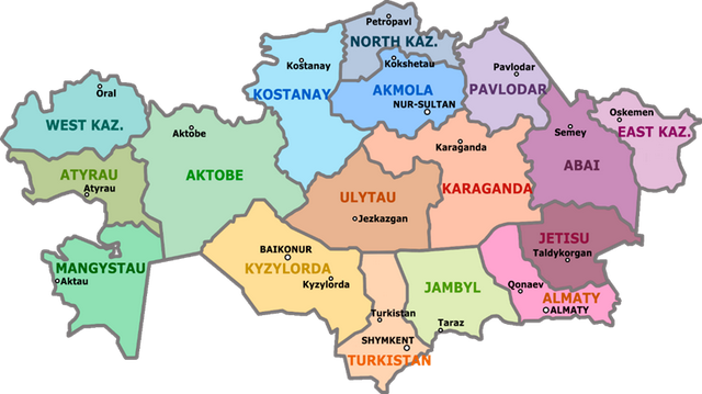 俄罗斯哈萨克斯坦地图图片