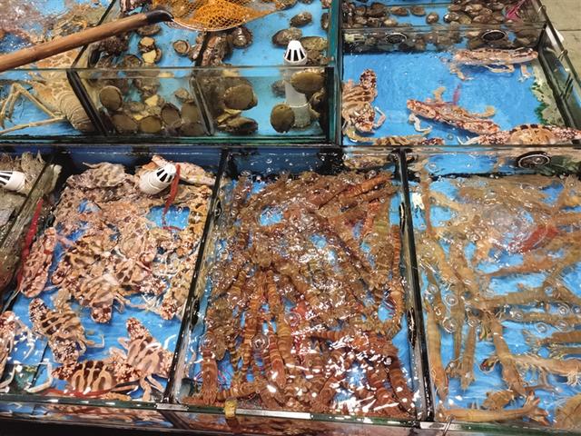 红花蟹好吃还是蓝花蟹好吃，红花蟹好吃还是蓝花蟹好吃呢（海口海鲜市场人头攒动）