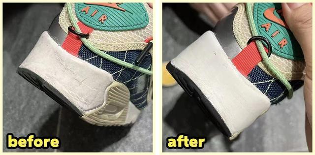 白鞋边上的黑色划痕怎么去除，白边鞋子蹭上黑色痕迹怎么快速去除（家里的风油精、小苏打别扔）