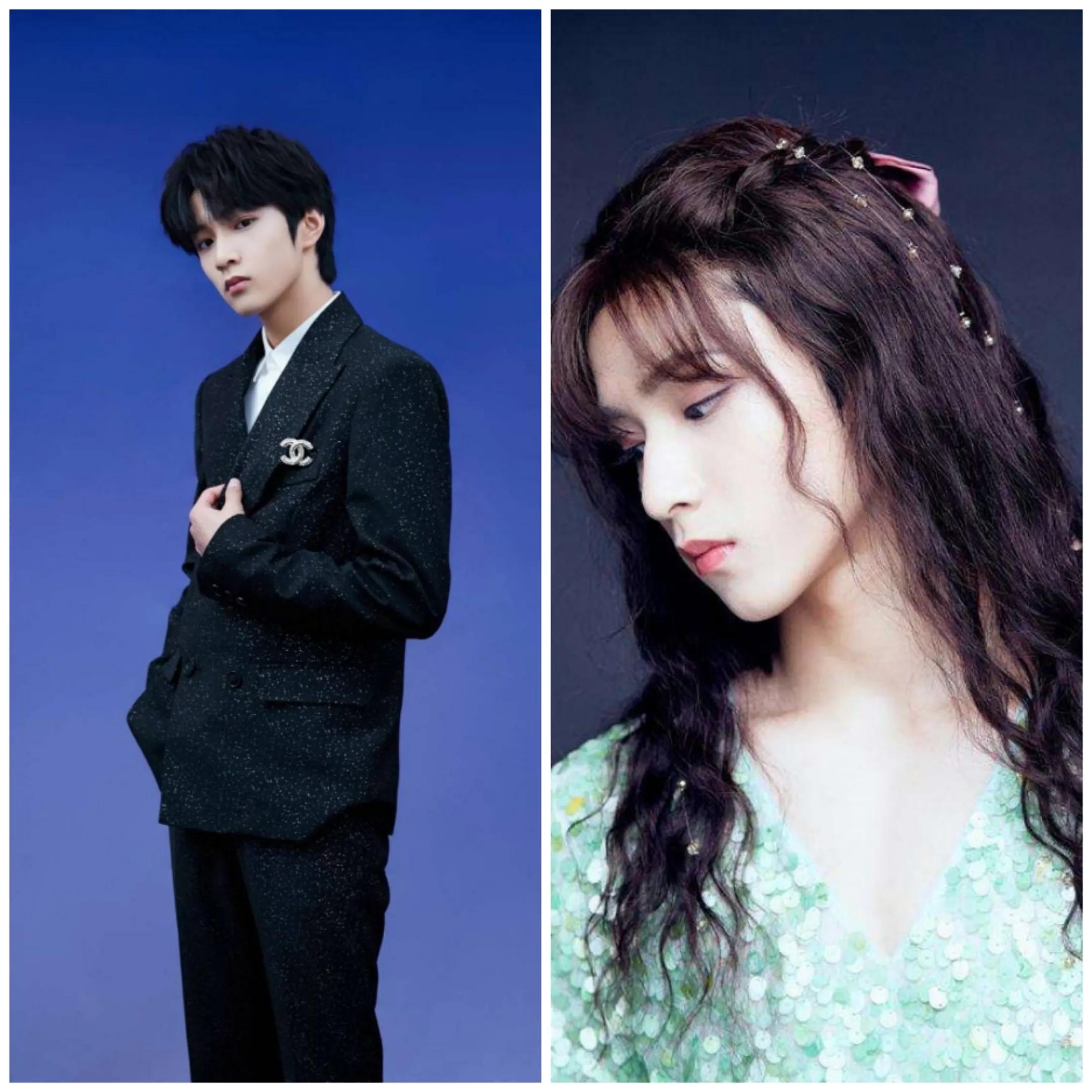 王源—在我们的喜欢少年时代中一身塔罗丽让人发笑肖战—一身红衣