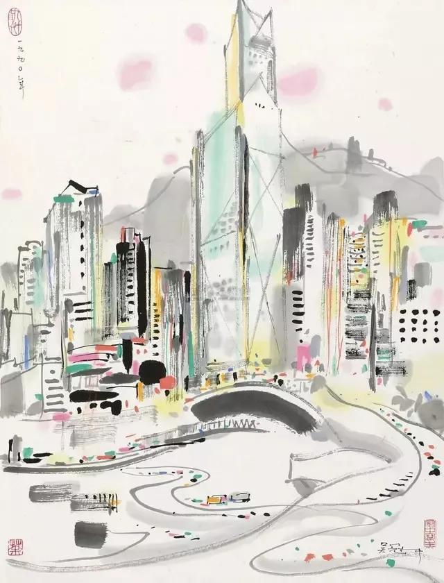 吴冠中作品，吴冠中作品长江三峡赏析（吴冠中笔下的中国香港）