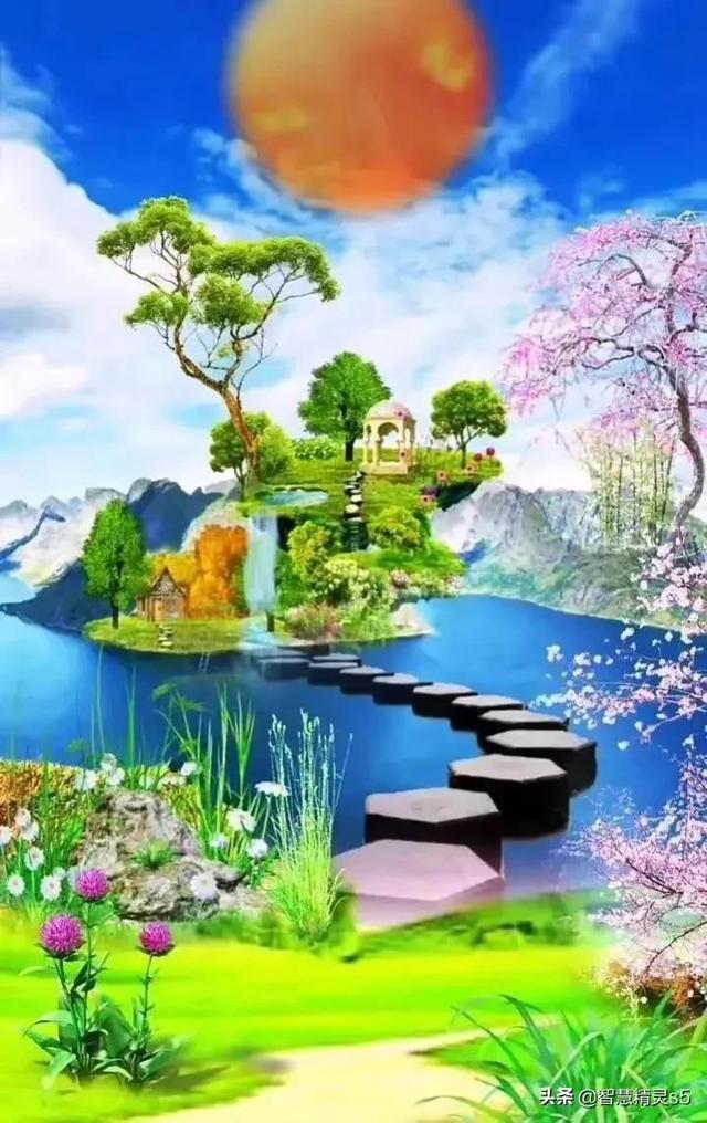 粉妆玉砌,山清水秀,苍翠欲滴,秋月春风,袅袅泛崇光,网图侵删人间仙境