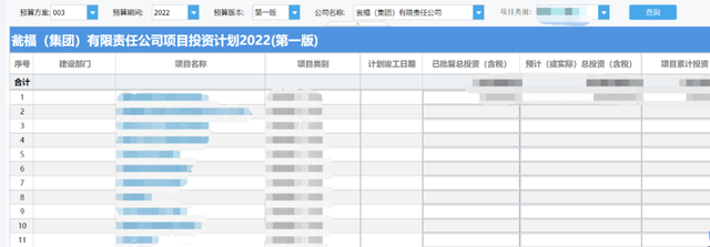 贵州瓮福公司，全面预算体系+报表自动化