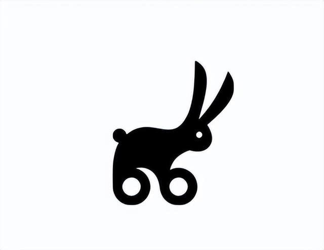 关于兔子元素logo图形设计，一组灵动的兔子元素标志设计