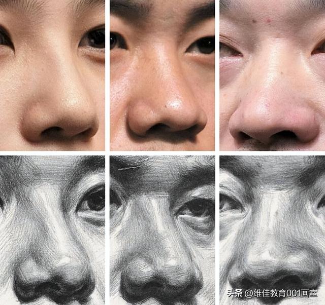 鼻梁在哪里图解，鼻梁的位置在哪（武汉艺考美术生画室分享素描鼻子的画法图解）