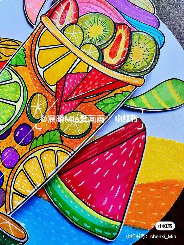 秋天最简单的画，简单秋天的简笔画方法（50张马克笔色彩丰富的秋天主题装饰画）