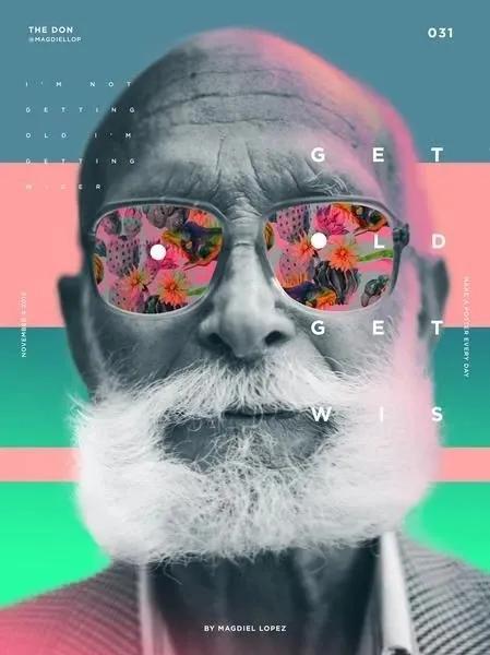 渐变构成图片作业，渐变构成图片设计作业分享展示（画面缺乏层次感）