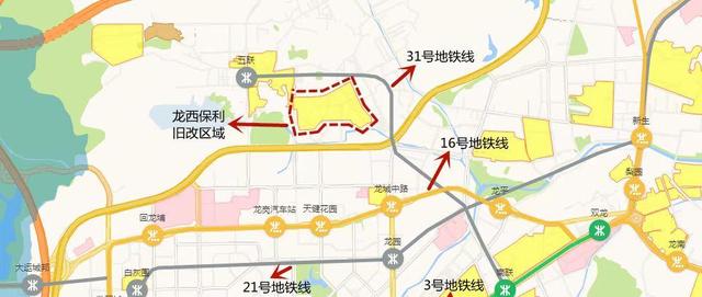 深圳地铁31号线，深圳地铁31号线最新规划图（210万建面保利旧改）