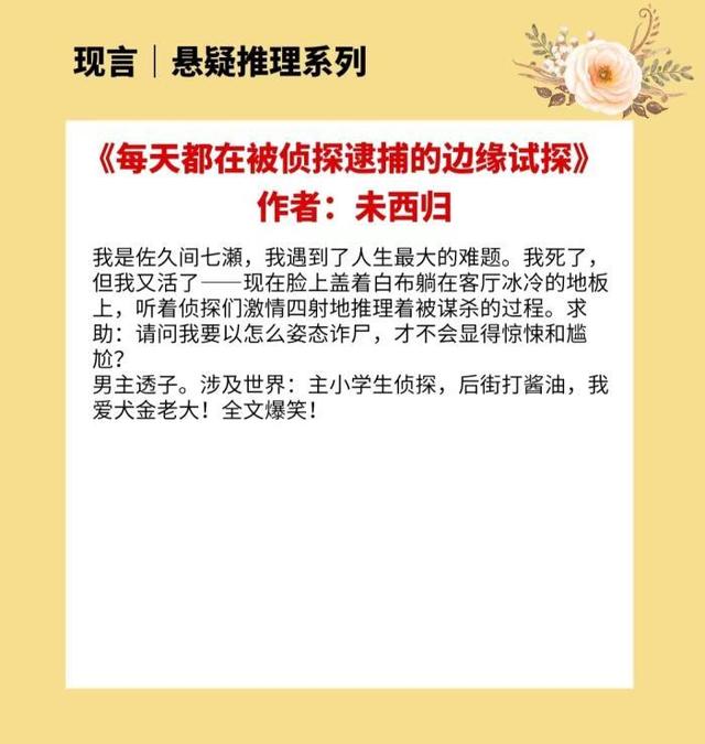 悬疑推理的言情小说，守护心中的正义也守护你