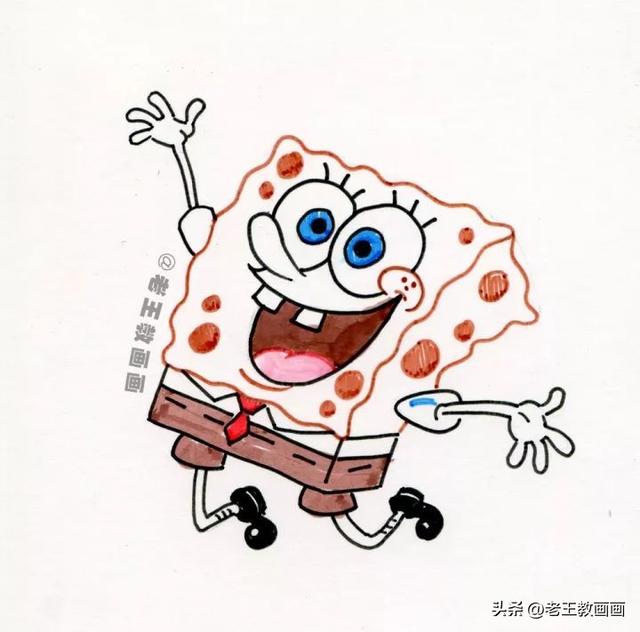 怎么画海绵宝宝，如何画出海绵宝宝（零基础自学简笔画）