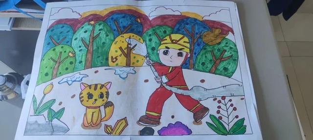 幼儿园绘画图片大全简单漂亮，幼儿园大班画画图片简单漂亮（“我是小小消防员”优秀绘画作品展播）