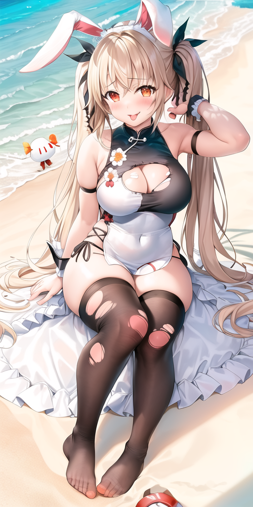 夏天的画怎么画简单又漂亮，夏天简笔画怎么画（AI绘画 海边夏日3）