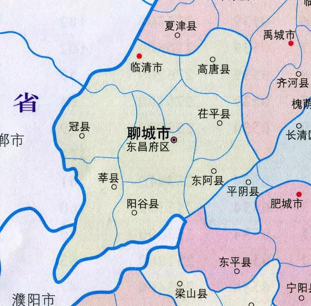山东河南交界处，明清对峙地图（是怎样从小县变为大县的）