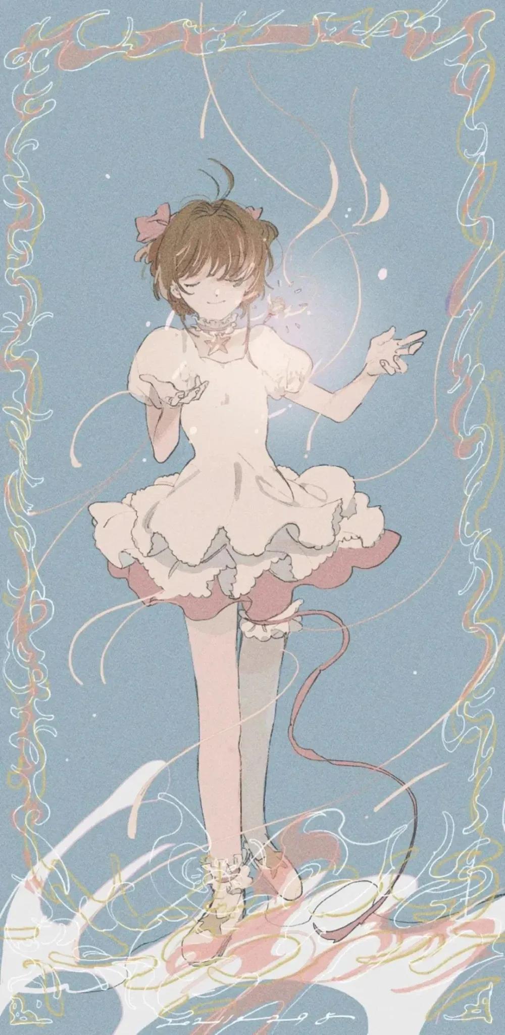 白灏宇:可爱图片/百变小樱/小可/百川赴海千里阔，浪起千丈冲云间，百变小樱小可情侣头像（百变小樱壁纸）