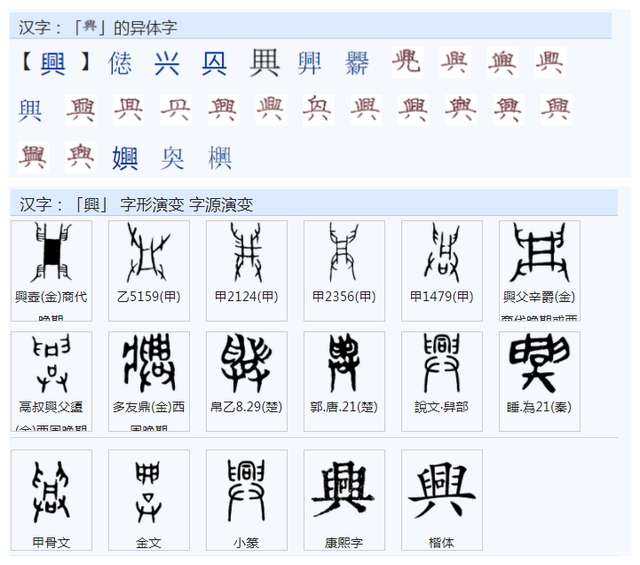 兴的繁体字，兴的繁体字行书（常用字范式之三十八）