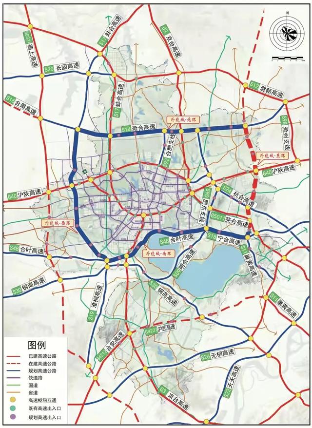 合肥市未来十五年高速公路规划图，铜商高速巢湖至肥西段工程规划通过评审