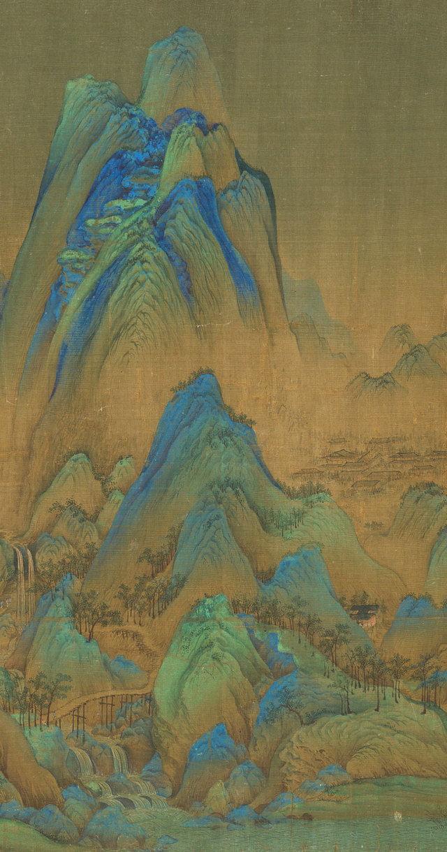 王希孟千里江山图，千里江山图王希孟的传世名作（王希孟《千里江山图》）